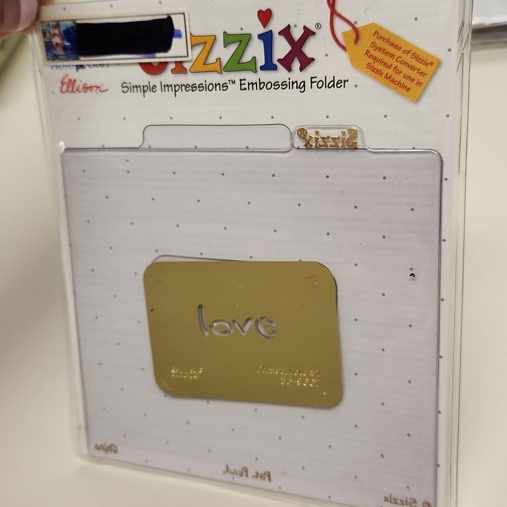 Sizzix Embossing Folder Phrase Love #1 38-9667